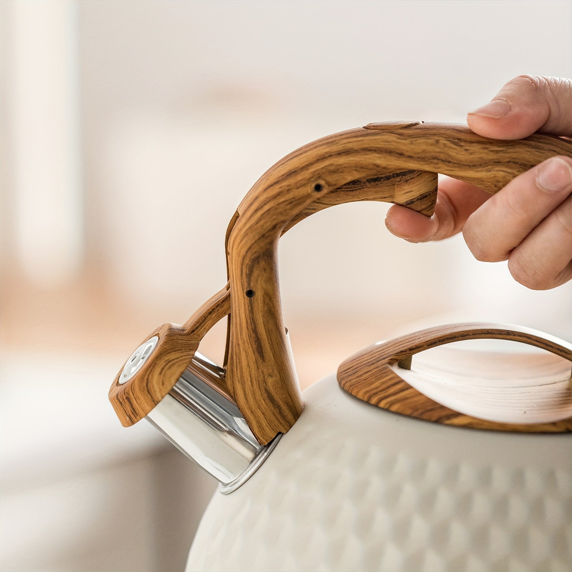 Hervidor de té de acero inoxidable 3L con silbido fuerte, antiquemaduras, resistente a la oxidación, hervidor de agua