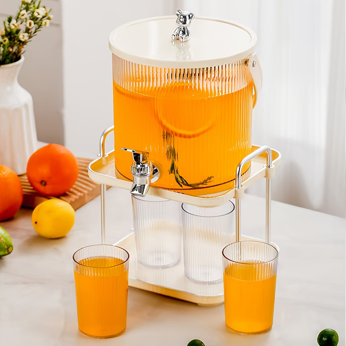 Outdoor Plastic Storage Rack for Drinks Ice Buckets Cold Water Pots and Garden Use