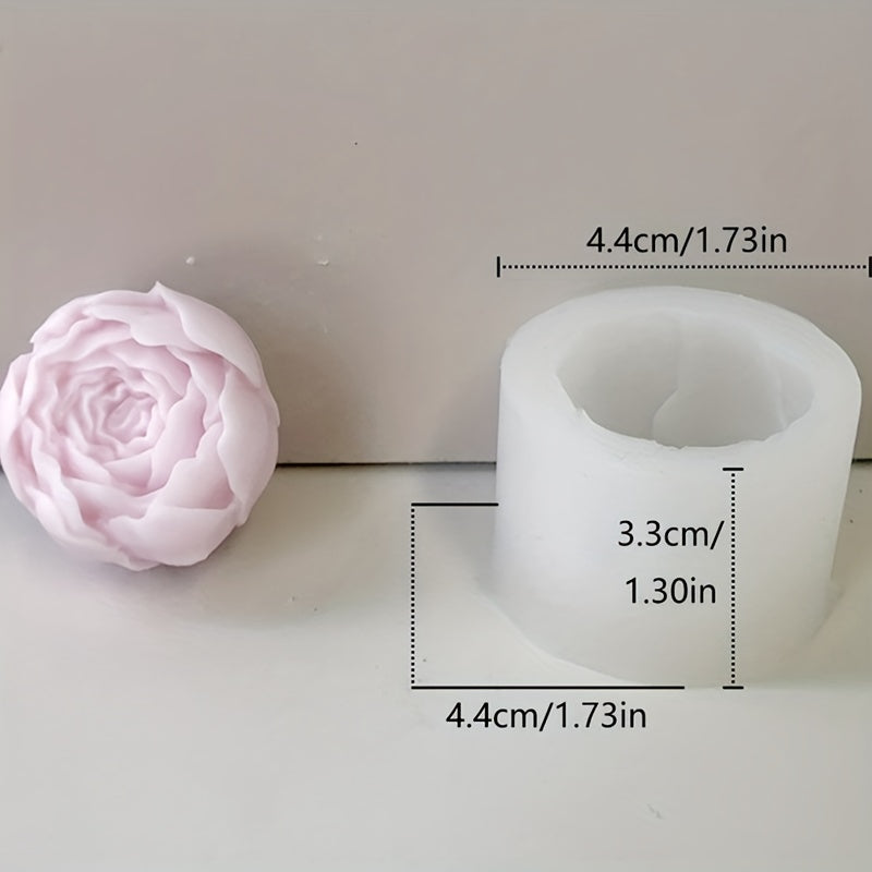 Silicone Rose Mold for Crafts, Round Storage Box, Jewelry and Gypsum Ornaments