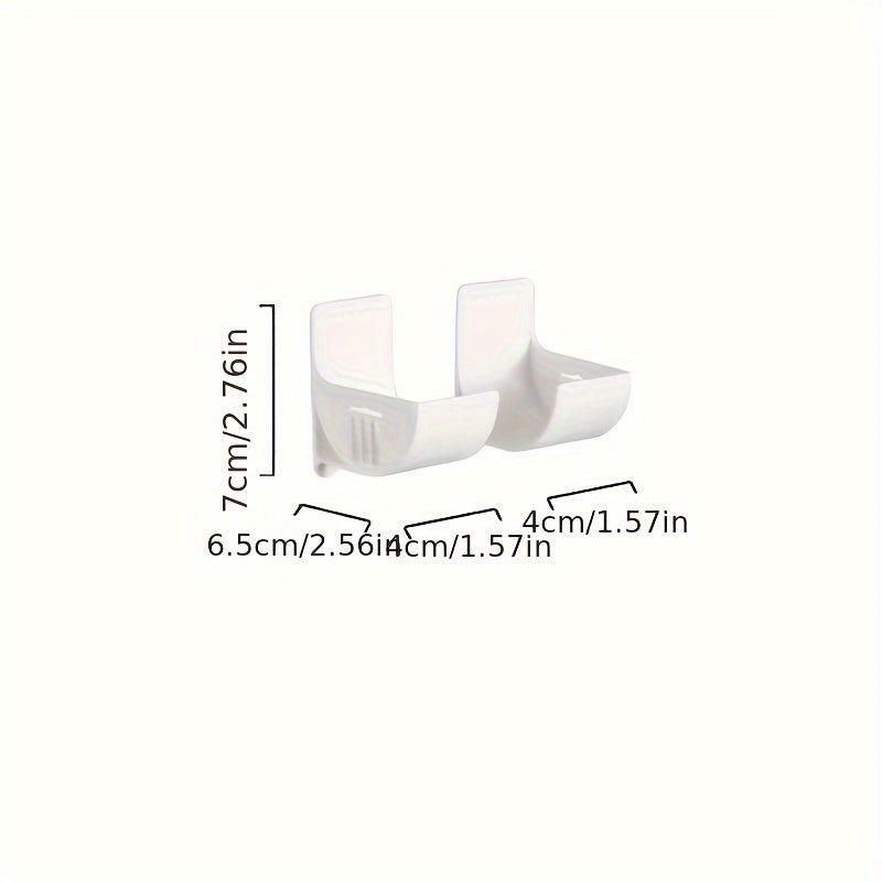 Set of 4 Plastic Kitchen Storage Racks with Modern Hook Design for Wraps and Lids