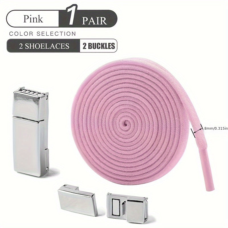 Magnetic No-Tie Elastic Shoelaces for Sneakers and Boots, Easy to Use