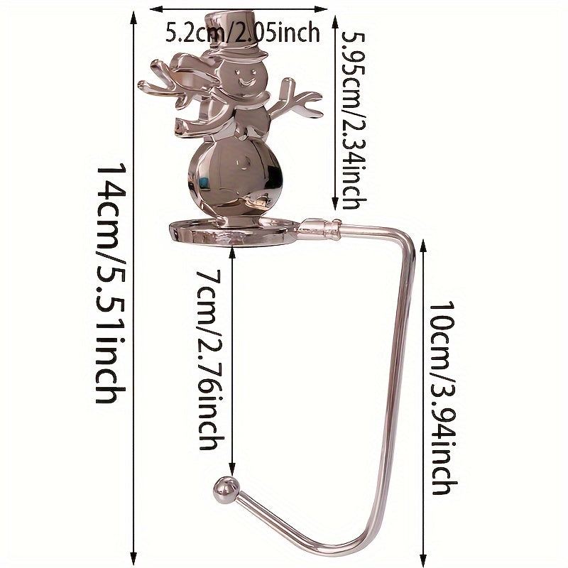Christmas Socks Hooks Metal Fireplace Ornament Set 1 4 6 Pack Holiday Decor