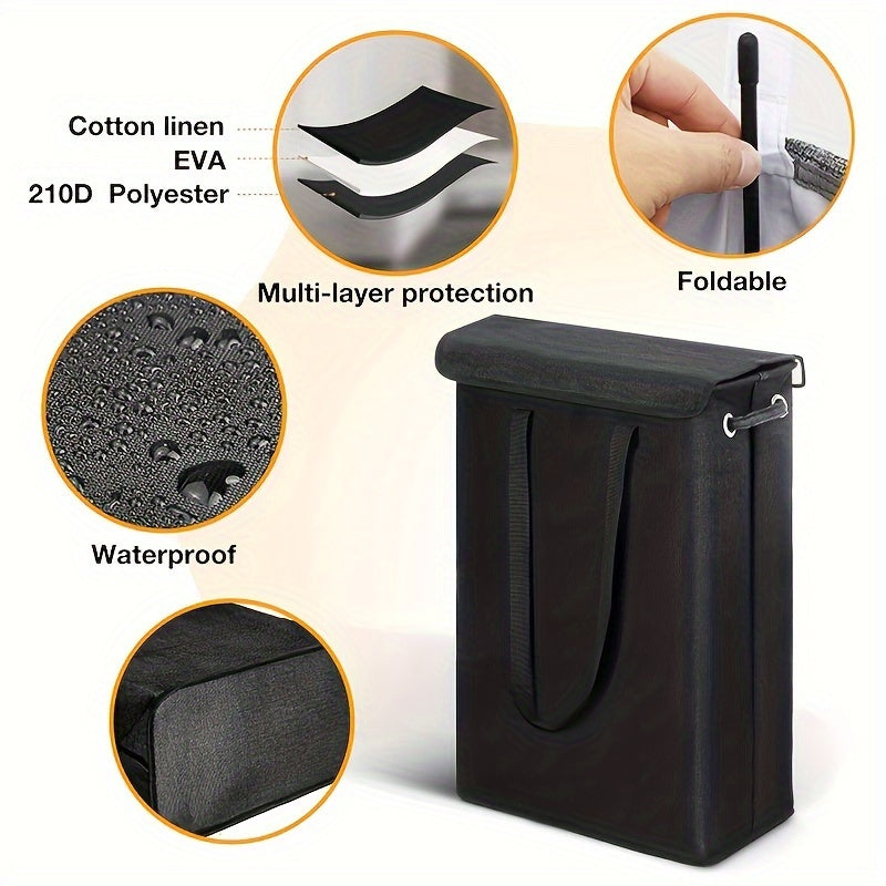Large Capacity Foldable Laundry Basket with Handles for Bathroom Bedroom Dorm