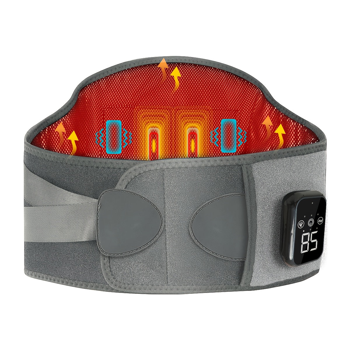 Wireless Heating Waist Belt with Massager for Men and Women 3 Modes Rechargeable