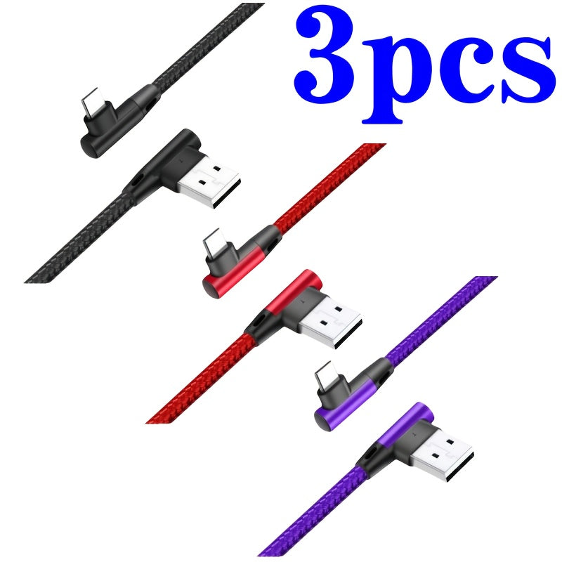 Nylon USB C Charging Cable 3 Pack 3.3ft 6.6ft 9.9ft Fast Charging Compatible with iPhone Samsung Pixel Switch
