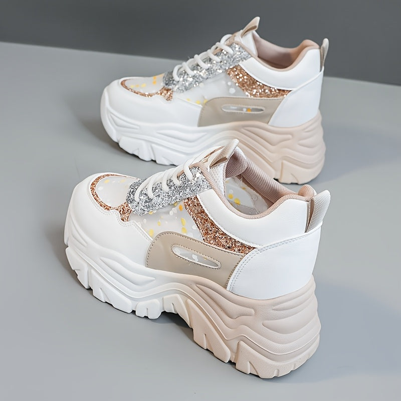 Women's Low-Top Hiking Sneakers Breathable Synthetic Cushioned Sole White Red