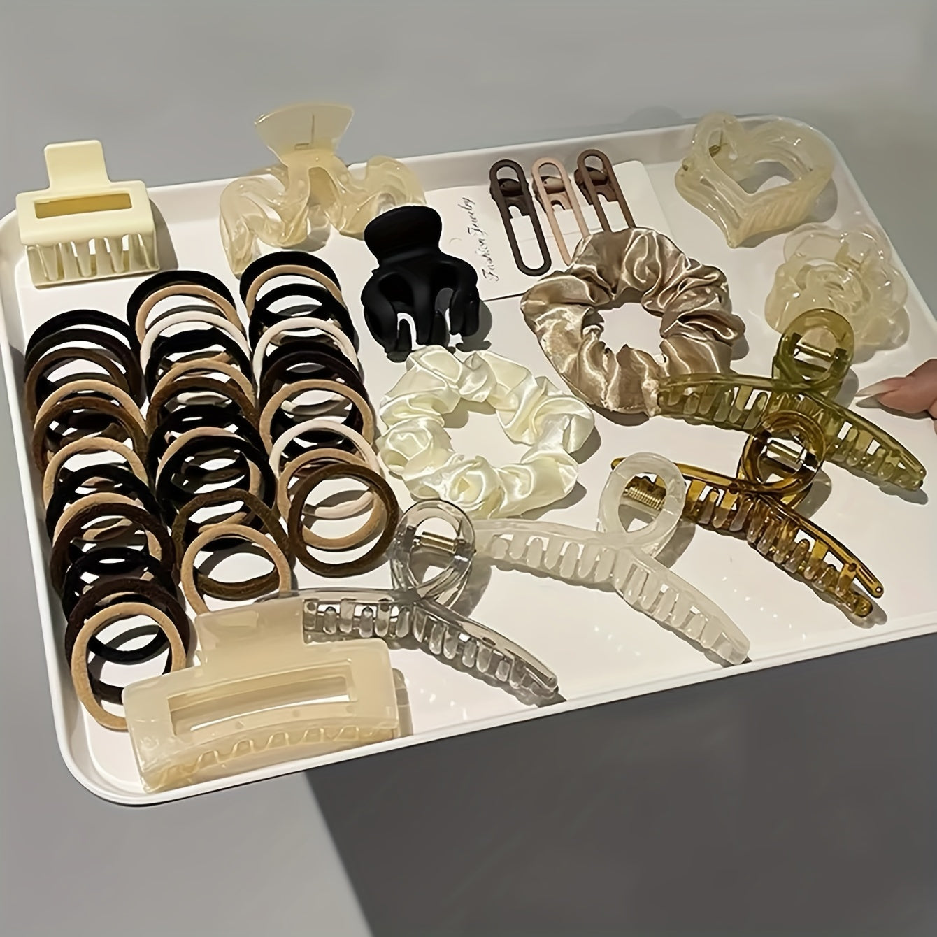 Hair Accessory Collection 65/52/75 Pieces Claw Clips Scrunchies and More for Stylish Looks