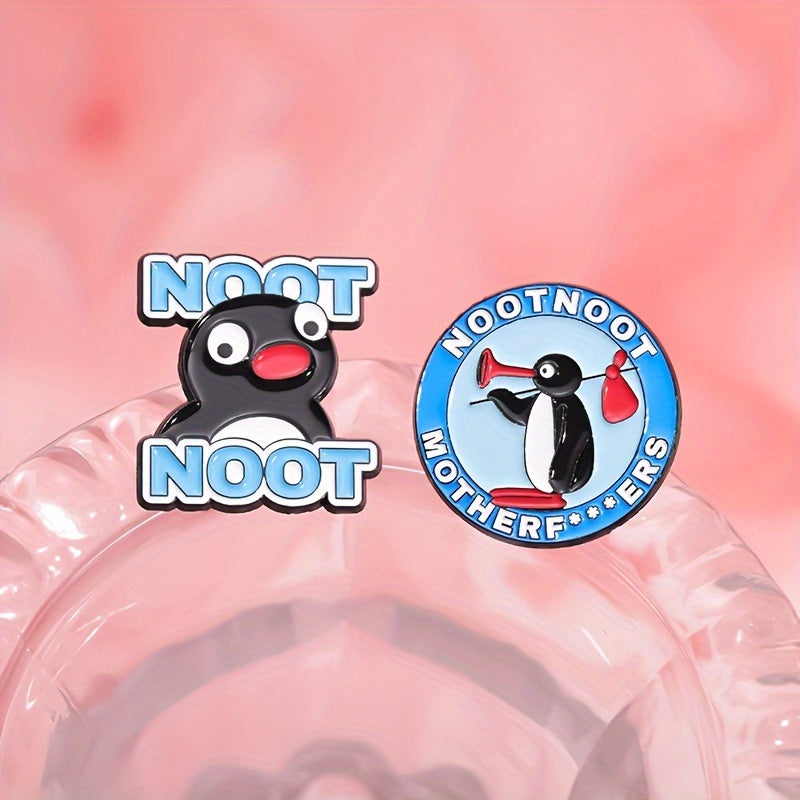 Set of 5 Penguin Enamel Pins Cute Animal Brooch Badges for Clothing and Backpacks