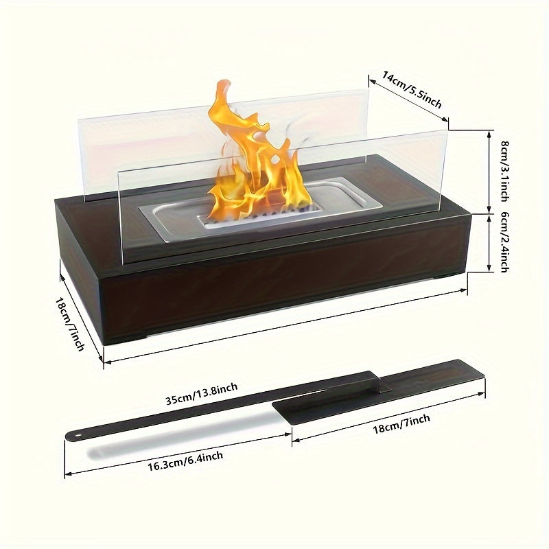 Portable Outdoor Alcohol Fireplace Lamp for Courtyard, Real Fire, Durable