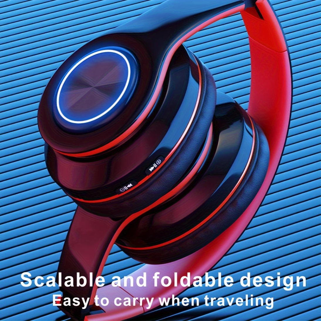 Wireless Headphones Classic Head-Mounted Design Vibrant Colors for Adults