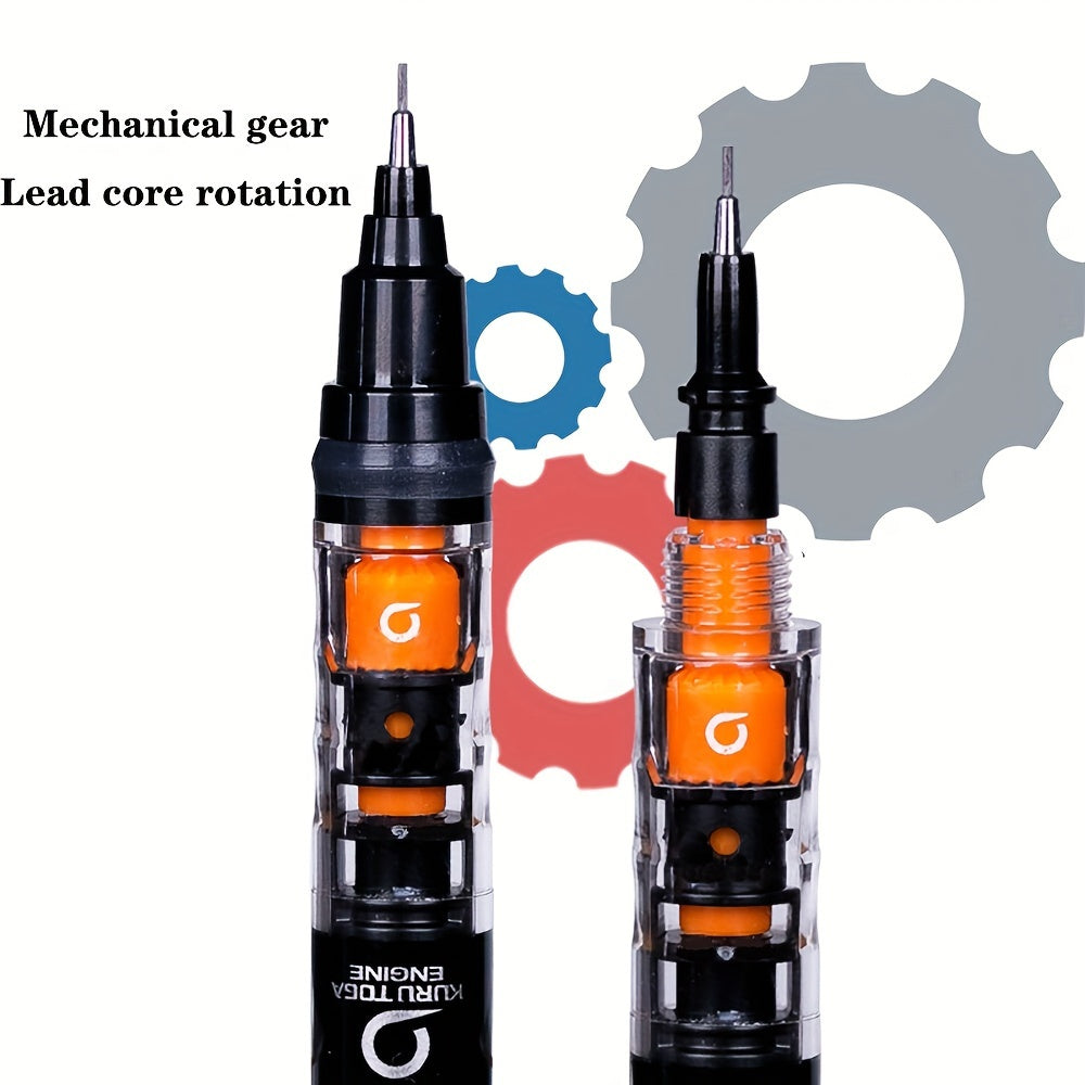Lápiz mecánico borrable de 0.5mm con mina HB y acción giratoria para uso en oficina