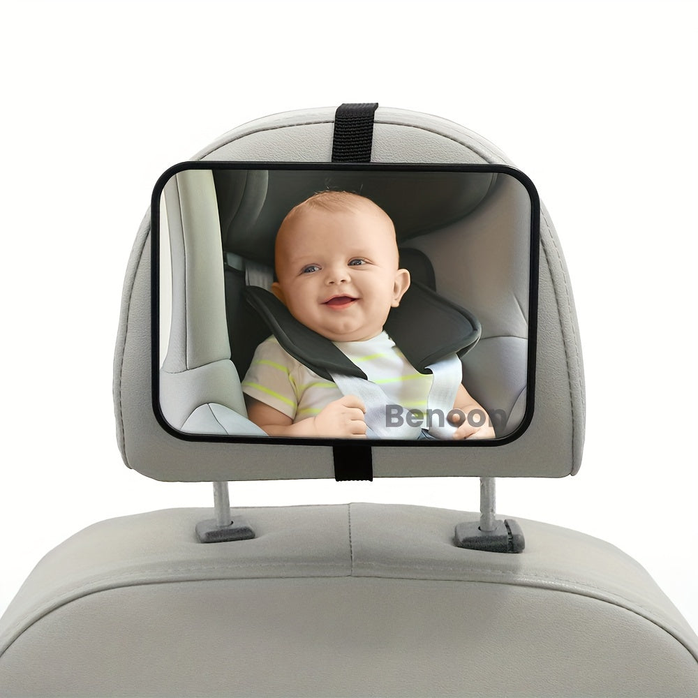 Kids Car Seat Mirror Convex Rectangle Safety Mirror for Children Ages 3-12