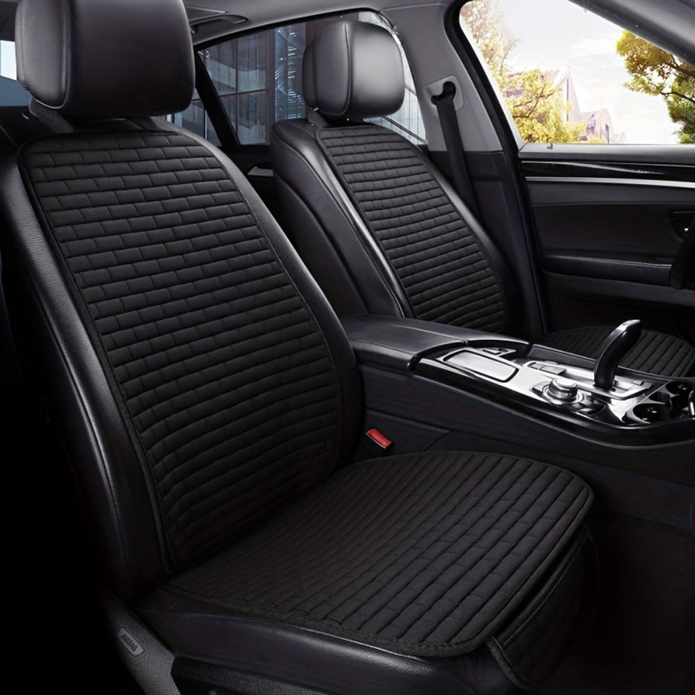 Luxury Linen Car Seat Covers Set of 2 Waterproof Non-Slip Stain-Resistant