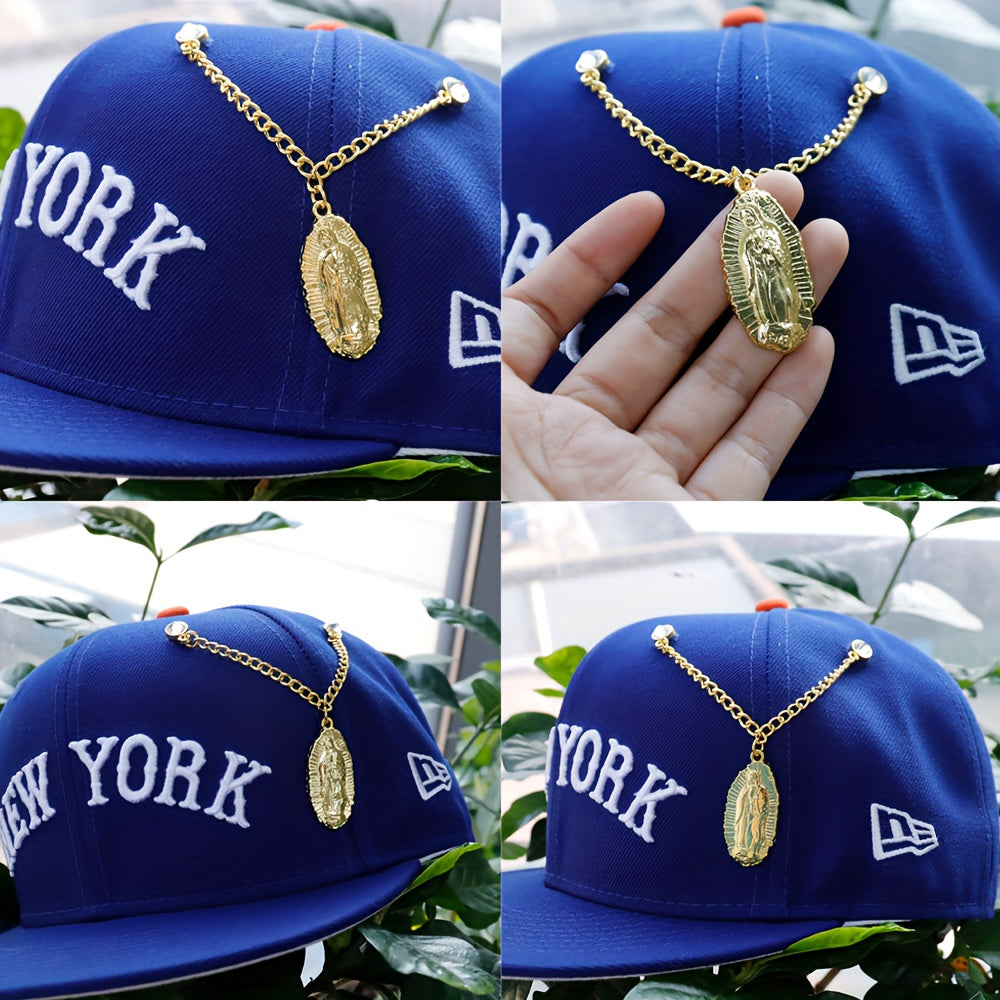 Religious Pendant Hat Chain Pin Set for Baseball Caps Men Accessories