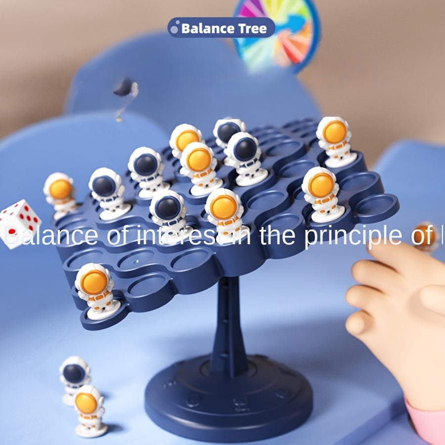 Astronaut Balance Tree Board Game for Kids Ages 3+ with 12 Colorful Spaceman Figures and Multi-Level Challenges