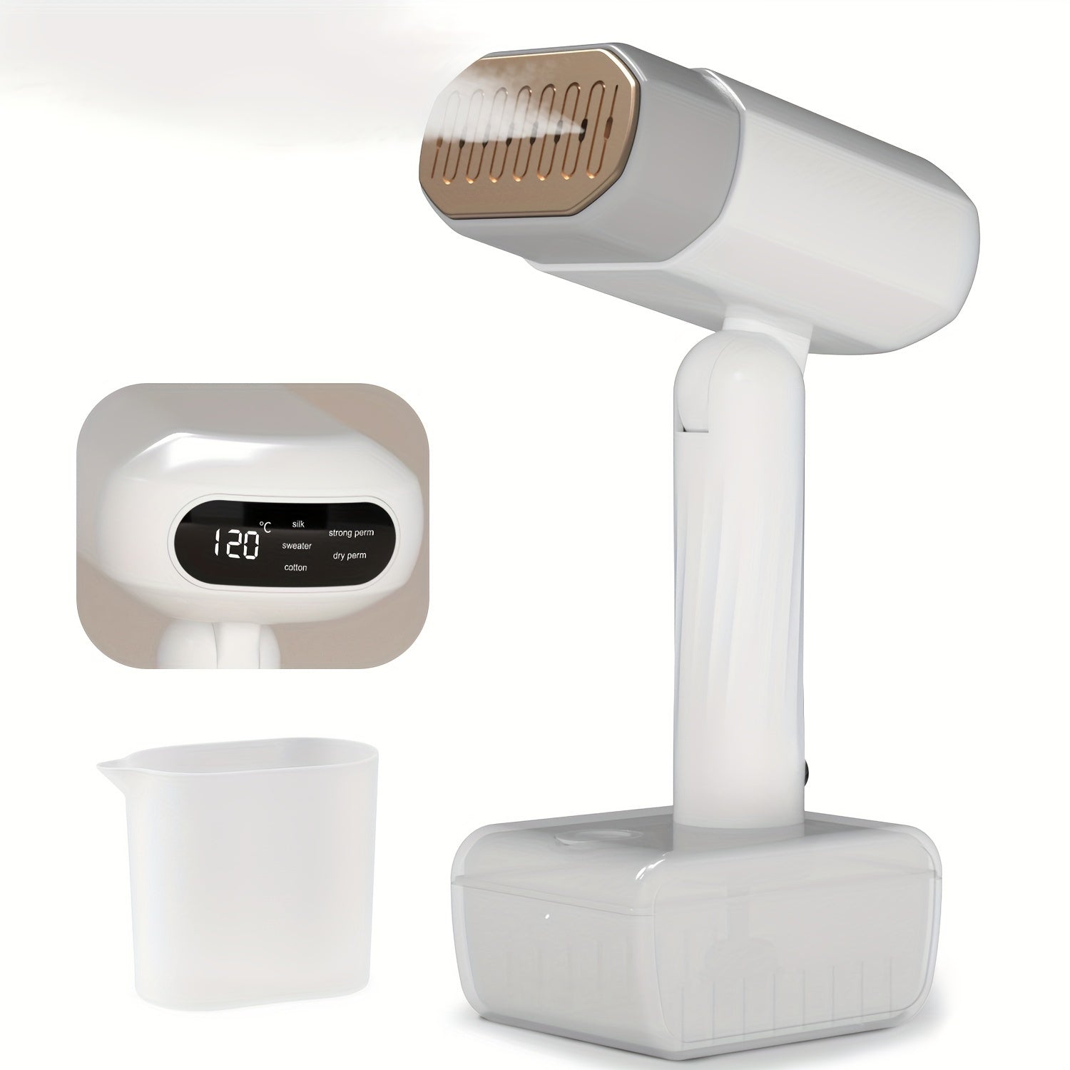 Portativ qo‘l bilan ishlatiladigan bug‘li temir 1800W, buklanuvchi, 330ml suv tanki, Yevropa rozetkasi