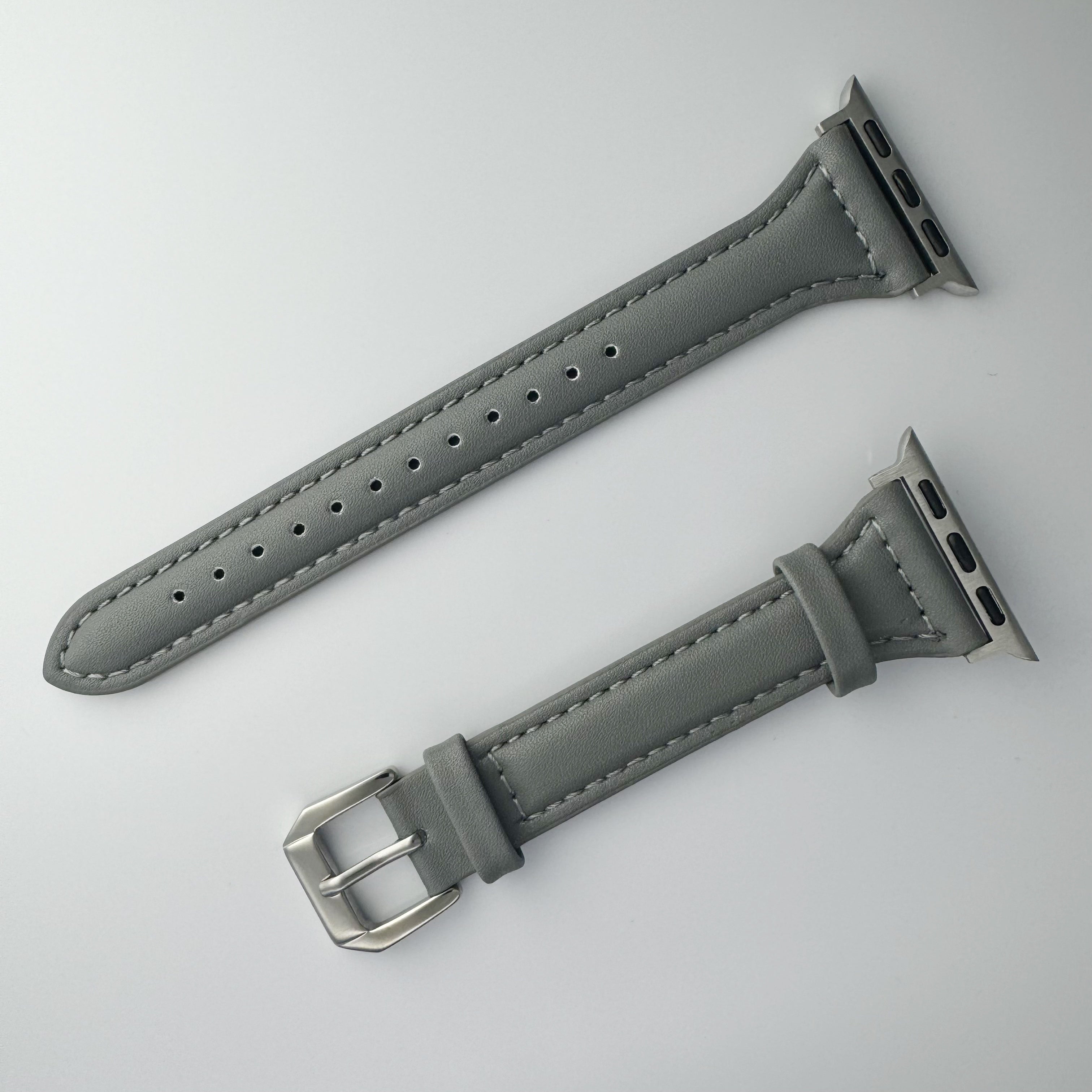 Ultra-Thin Synthetic Leather Watch Strap for iWatch Series 3 4 5 6 7 8 9 Ultra SE