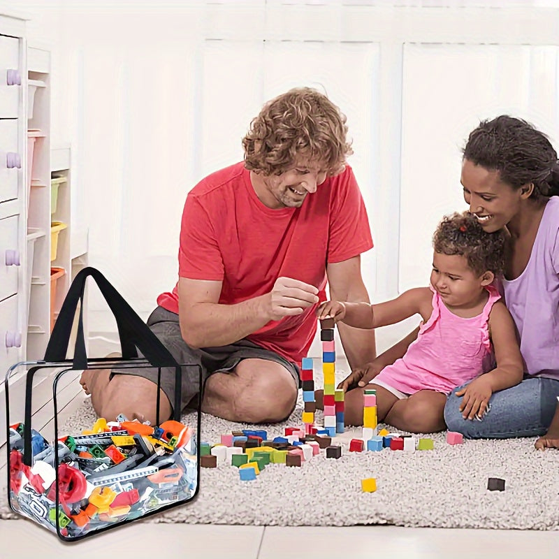 Large Clear PVC Storage Bag with Zipper Waterproof Organizer for Toys Crafts Books 3.2 Cubic Feet