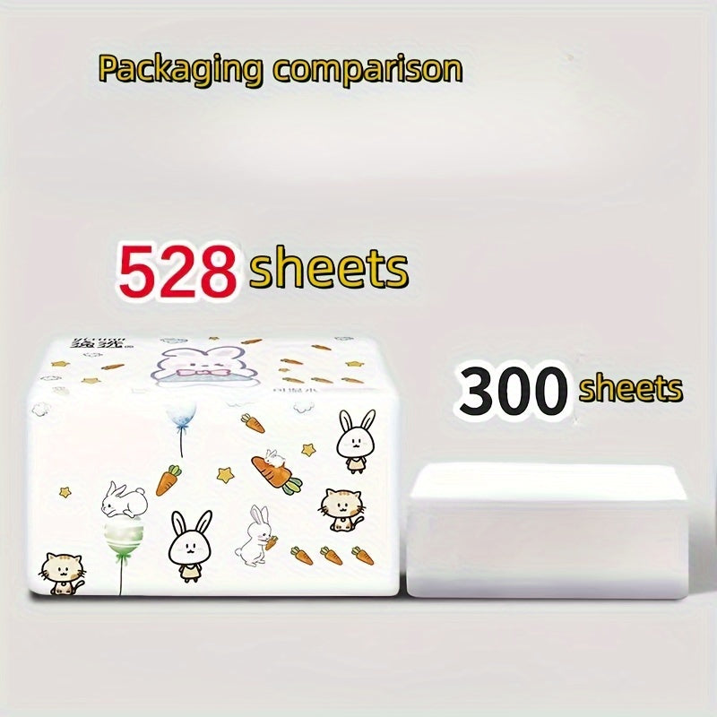 528 Sheets Pack Ultra Soft 4-Ply Facial Tissues Virgin Wood Pulp Wet Dry Use