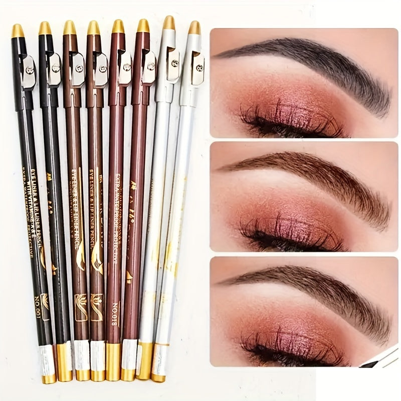 Женский водостойкий карандаш для бровей и подводка для глаз с точилкой