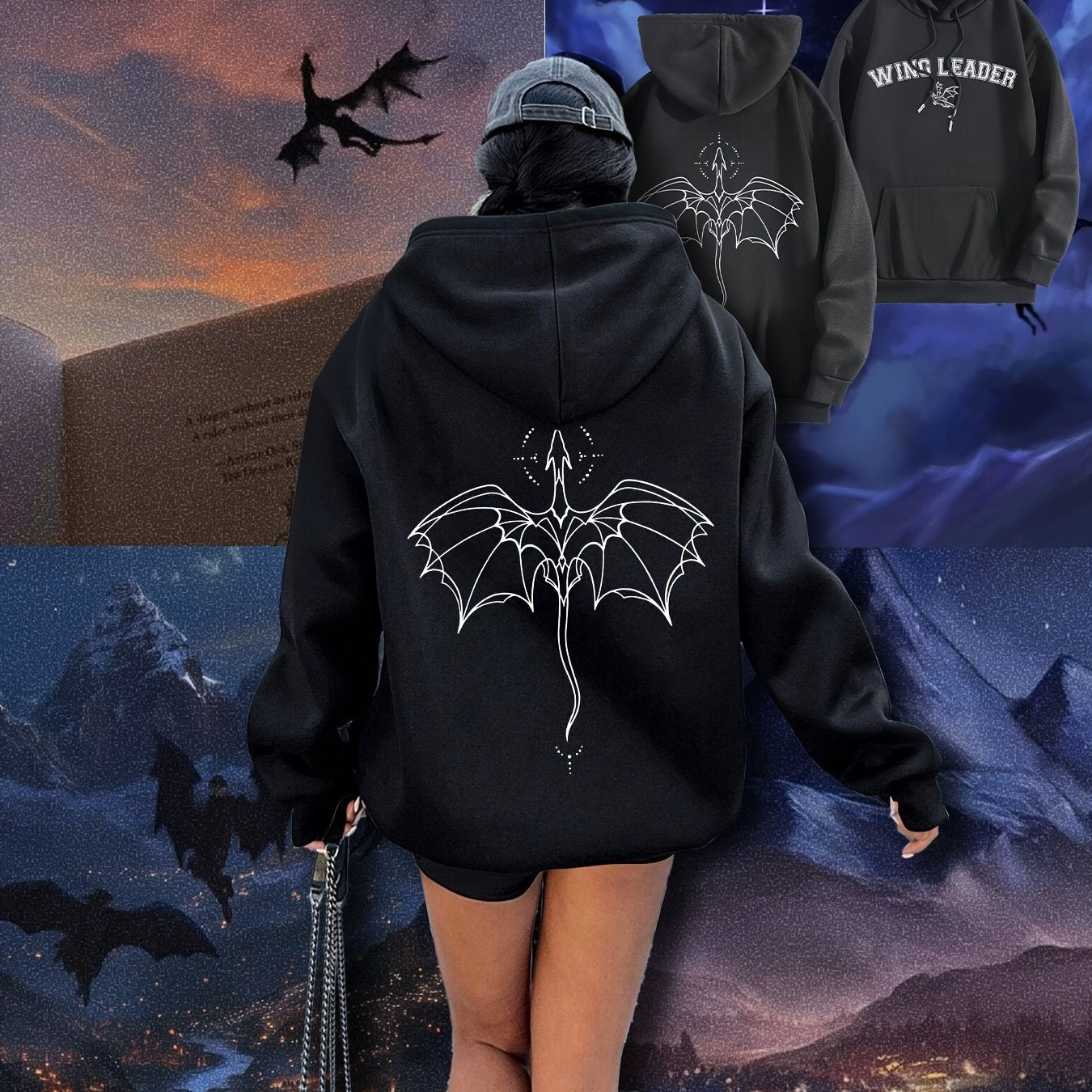 Beige Hoodie with Glass Throne Graphic for Book Lovers Casual Drawstring Sweatshirt