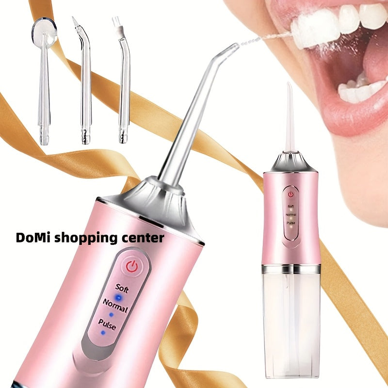 Portable Water Flosser with 4 Nozzles USB Rechargeable Multiple Modes for Oral Hygiene