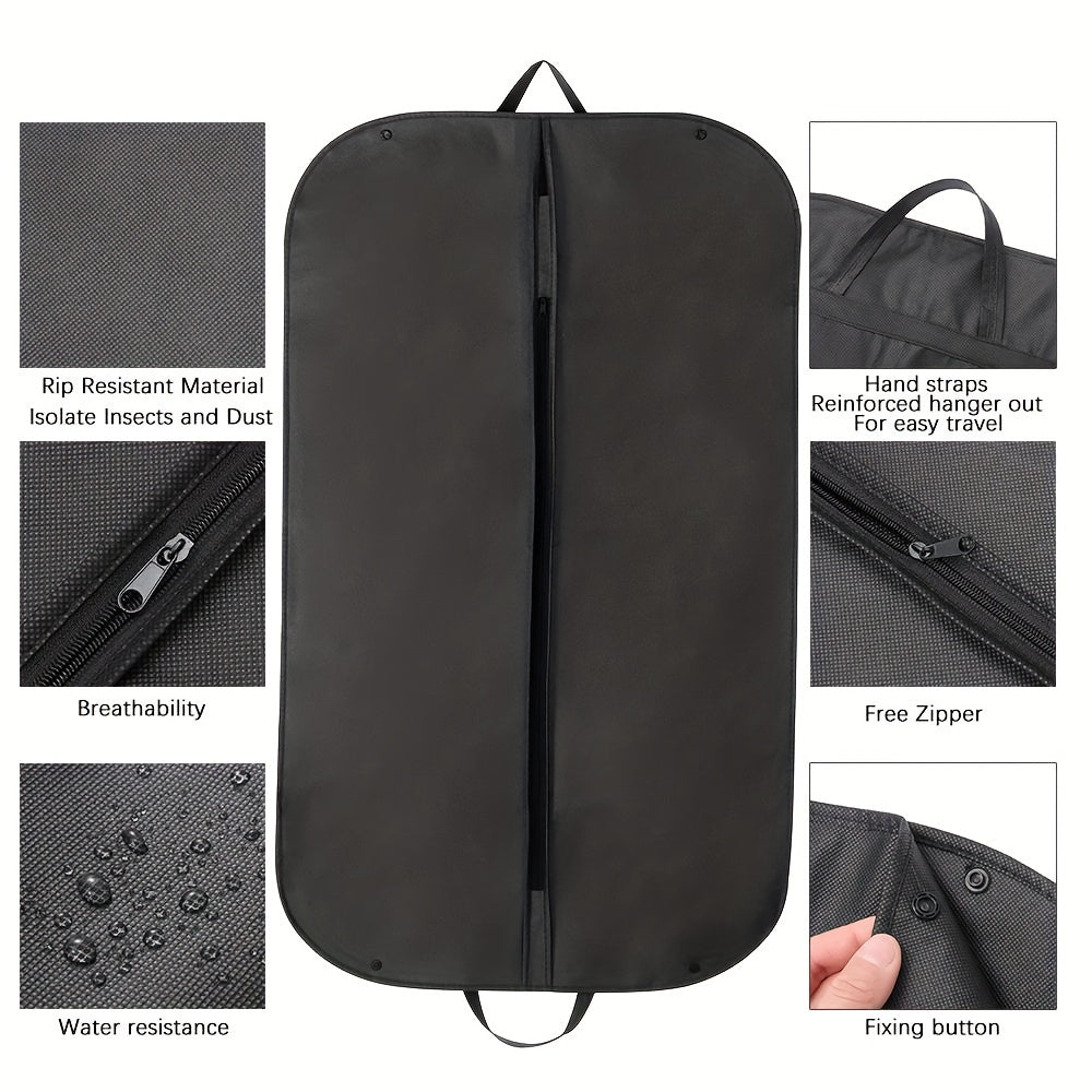Foldable Garment Cover for Bedroom Closet Moisture-Proof Suit Bag Non-Woven Fabric