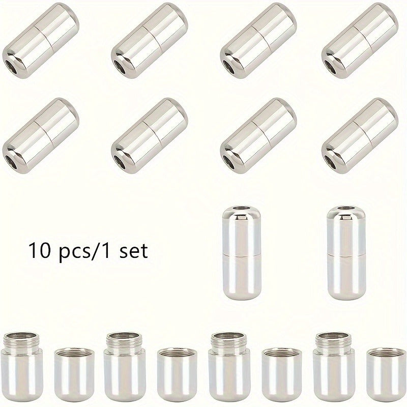10pcs Shiny Metal Shoe Buckles Knot-Free Capsule Shoe Accessories