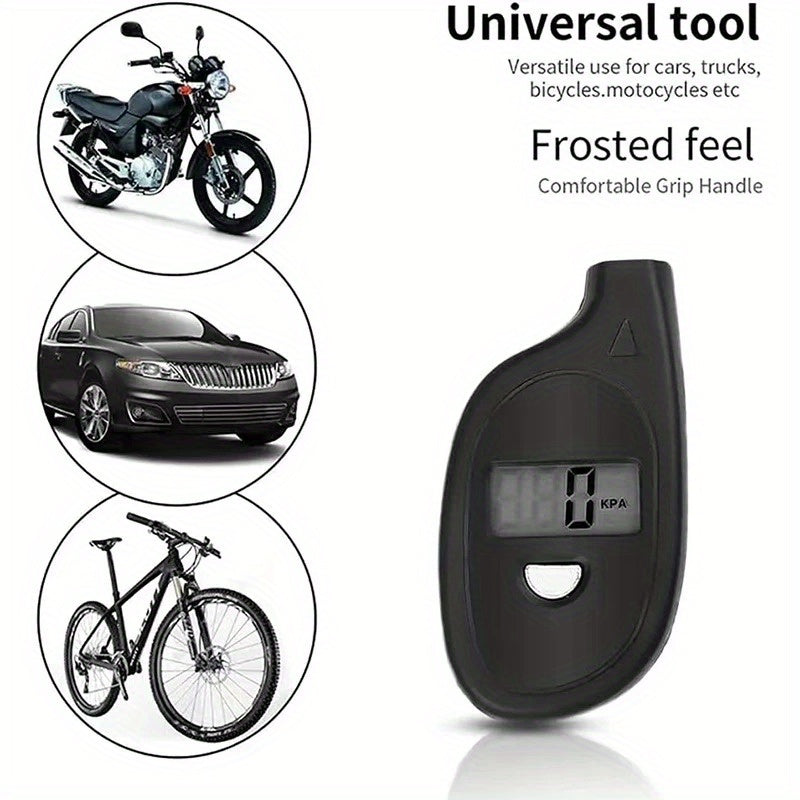Motorcycle Tire Pressure Tester Digital LCD Gauge Car Safety Tool