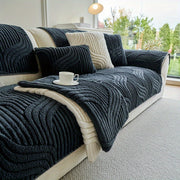 Zamonaviy Jacquard T-qoʻshiq qoplamasi, armchairdan bo‘lakli divanlargacha, sirpanmaydigan velvettan tayyorlangan