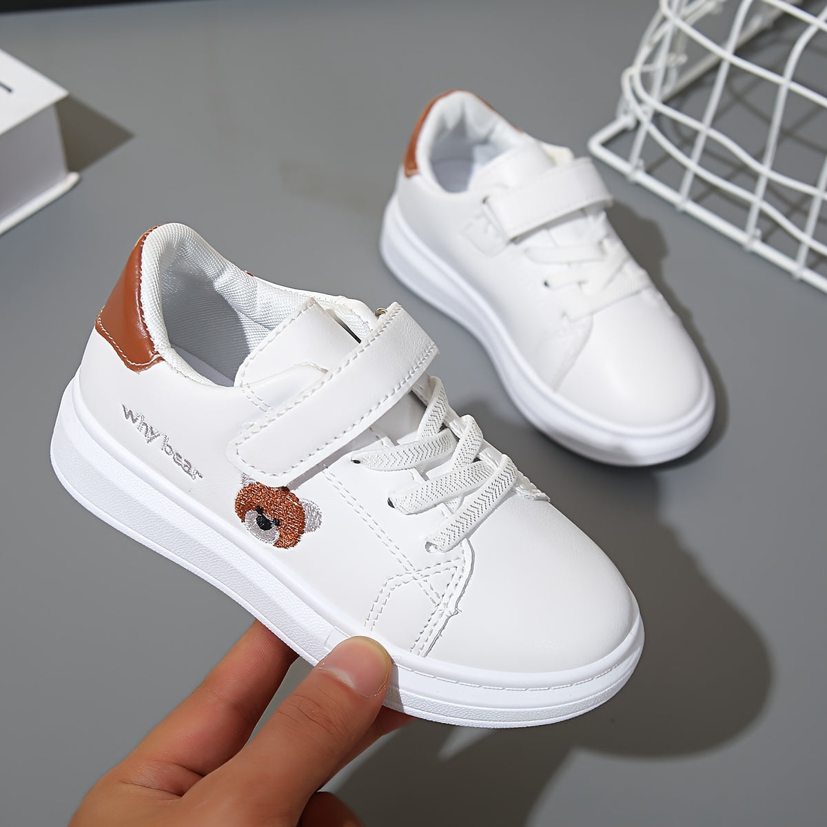 Kids' Cartoon Design Sneakers for Boys and Girls Breathable PVC Sole