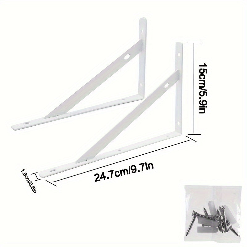 Triangular Wall Shelves Set with Sturdy Brackets for Bedroom Living Room Kitchen