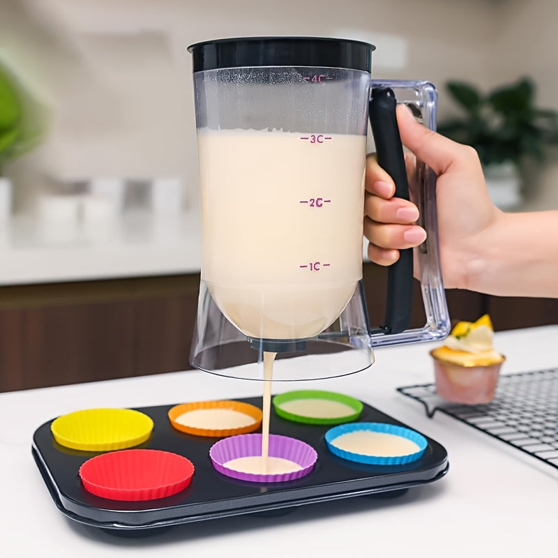 Dispensador de masa para cupcakes de plástico 1 pieza Herramienta de horneado antiadherente y apta para alimentos
