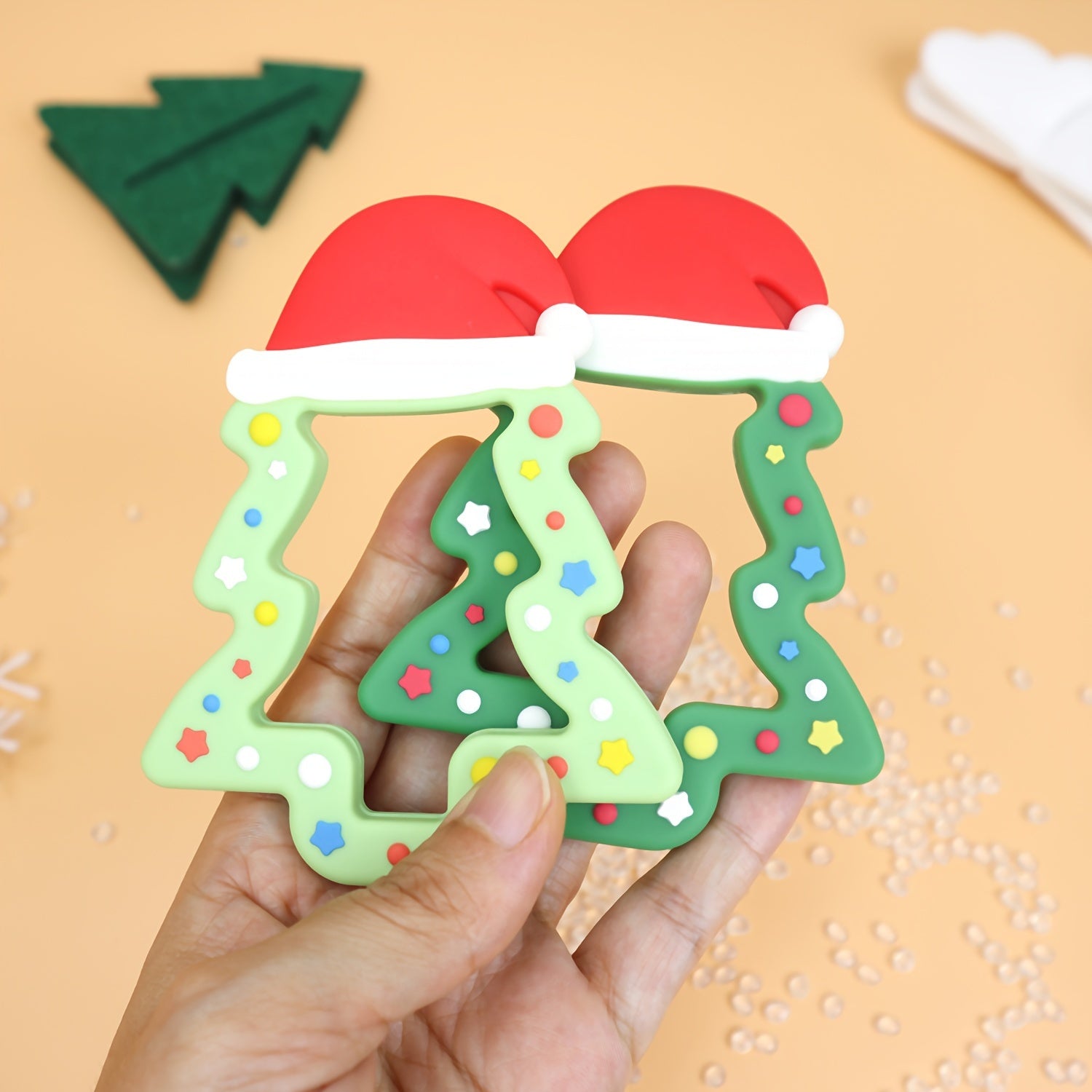 Kids Christmas Tree Teether Food-Grade Silicone Holiday Gift
