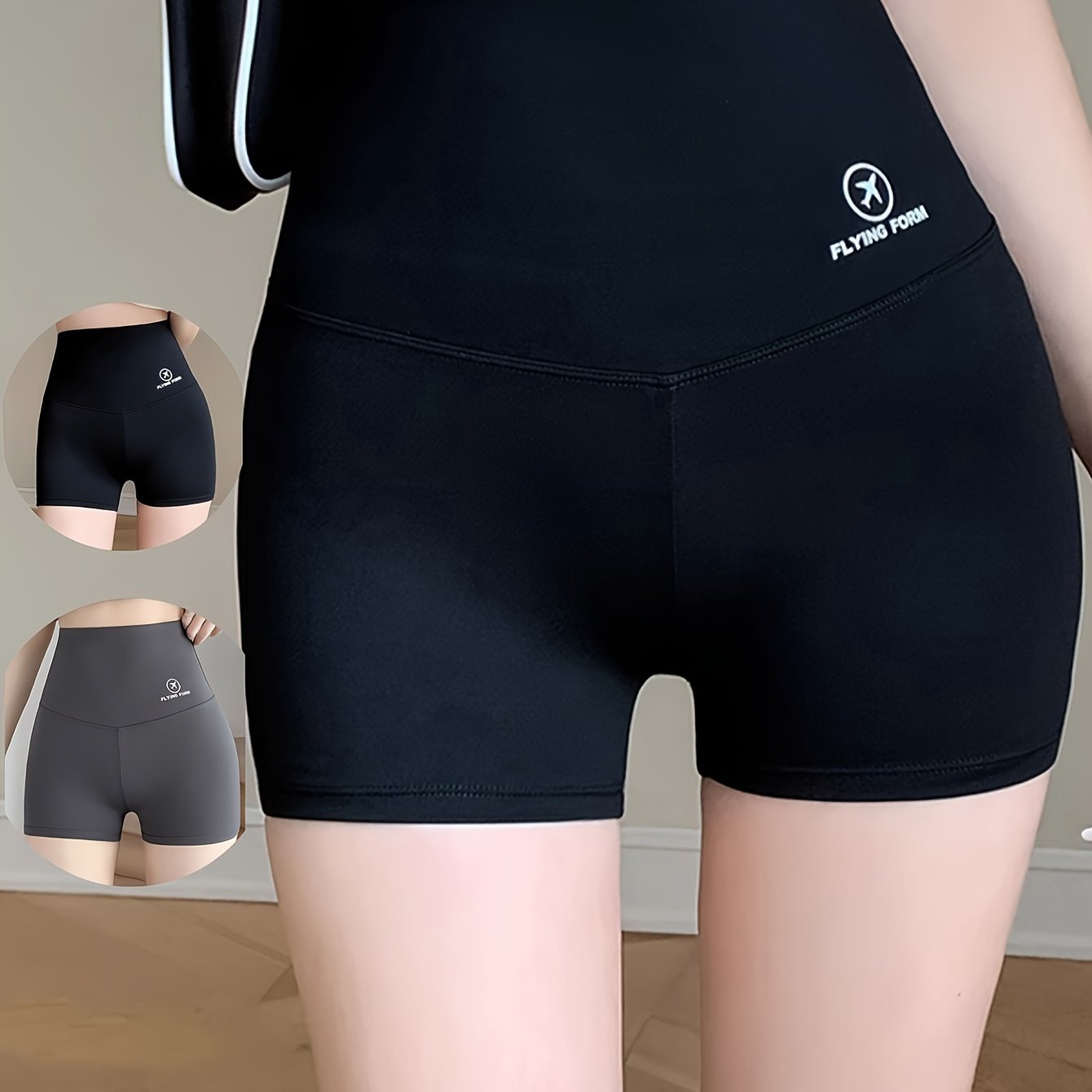 Women Shaping Pants Thin Summer Style Abdomen-Lifting Glute Support Anti-Slip Traceless Shorts 2 Pack