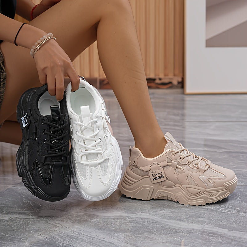 Women's White Breathable Sneakers for Running Fitness and Casual Wear