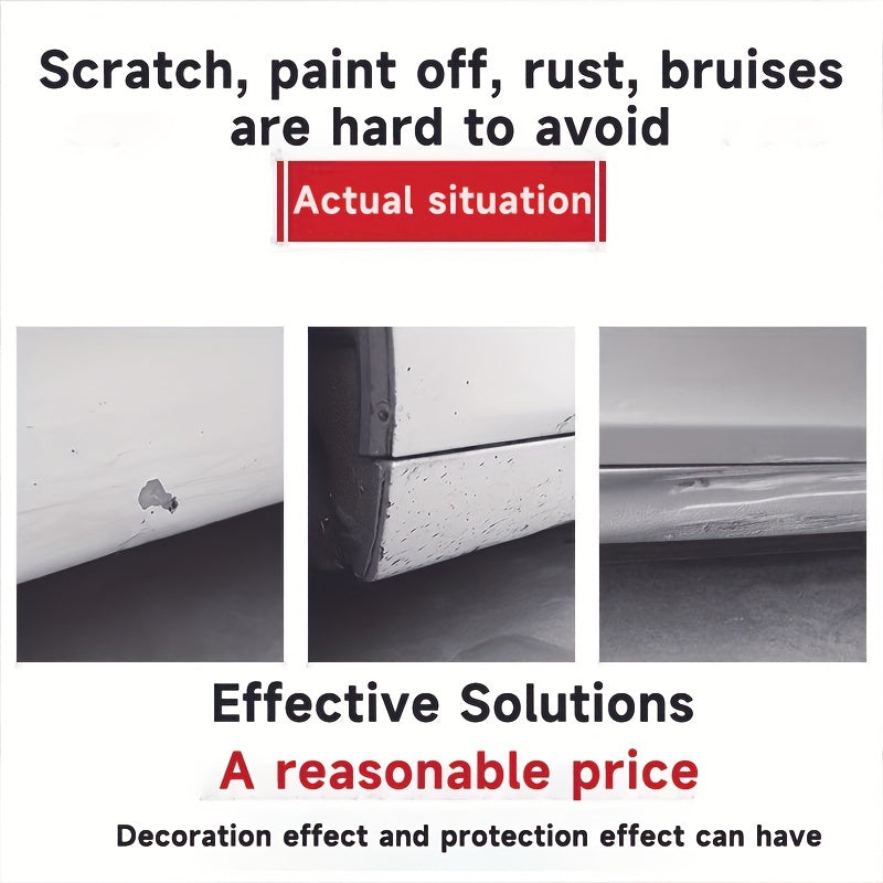 Car Side Skirt Cover, Rubber, Decorative Door Lower Skirt Strip