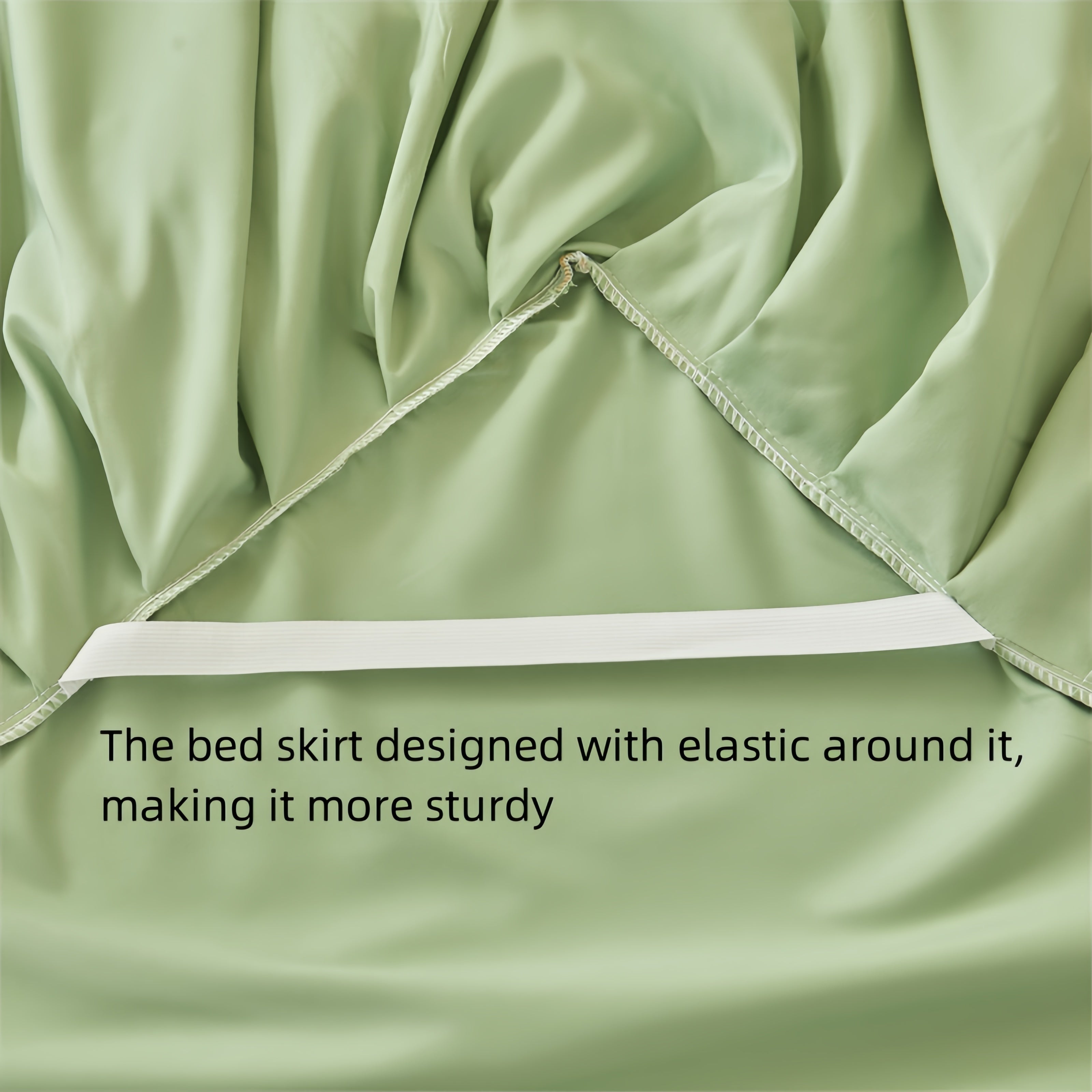 3pcs Embroidered Bed Skirt Set with Rose Lace Ruffles Polyester Includes Lace Bed Skirt and Lotus Leaf Pillowcases for Bedroom Guest Room