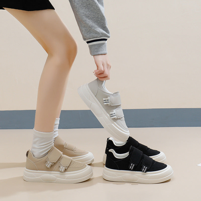 Women's White Sneakers Spring Thick Sole Athletic Casual Shoes
