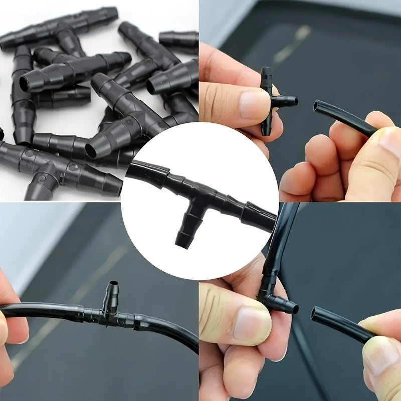 300pcs Drip Irrigation Kit 1/4 Inch Barbed Connectors for Gardens Greenhouses