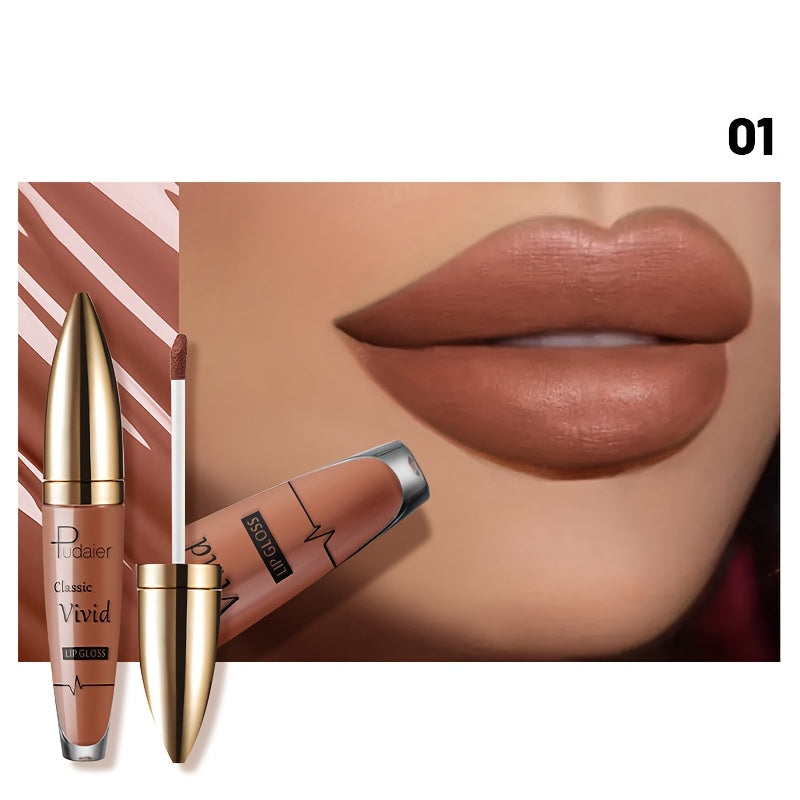 Pintalabios de terciopelo rojo mate para mujer de larga duración y humectante