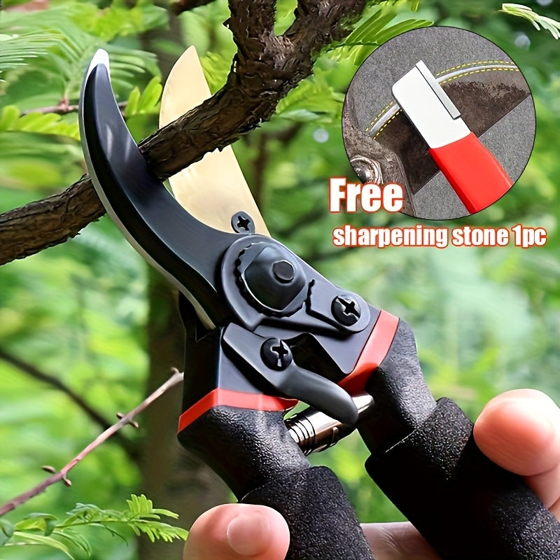 Titanium Pruning Shears Heavy Duty Gardening Scissors with Sharp Alloy Steel Blades