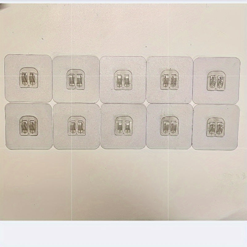 Ganchos autoadhesivos paquete de 10 organizador transparente de plástico a prueba de agua para cocina, baño, dormitorio y oficina