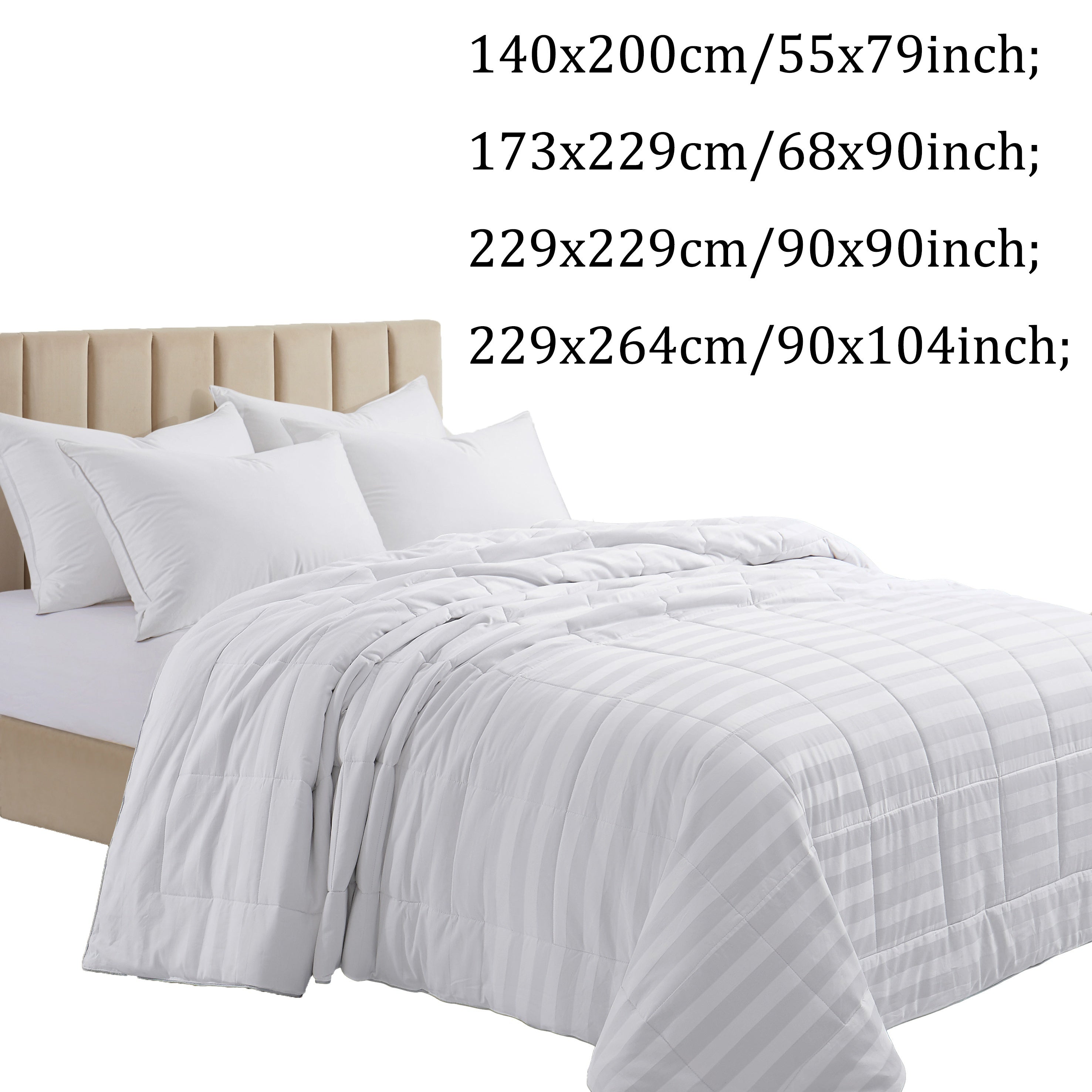 30 мм шелковая пуховая одеяло с наволочкой из египетского хлопка, покрытие для одеяла на все сезоны, полоски, сатин