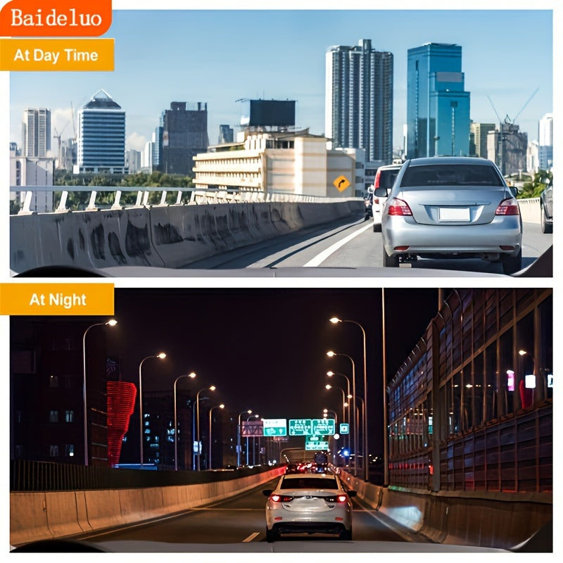 Three-Lens 1080P HD Car Dashcam with Night Vision and Reversing Camera