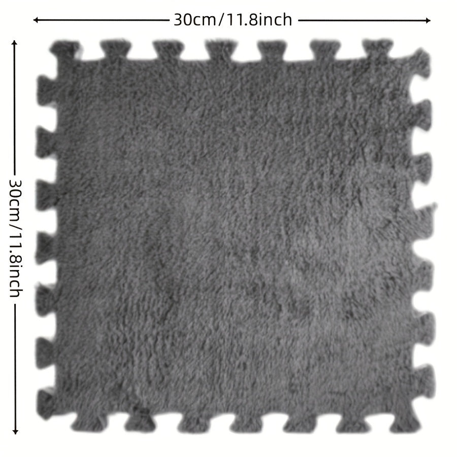 20-Piece Thickened Indoor Carpet Set for Bedroom and Living Room Non-Slip Washable 29.97x29.97cm