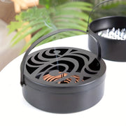 Mosquito Incense Coil Holder Metal Swirl Design for Indoor Outdoor Use