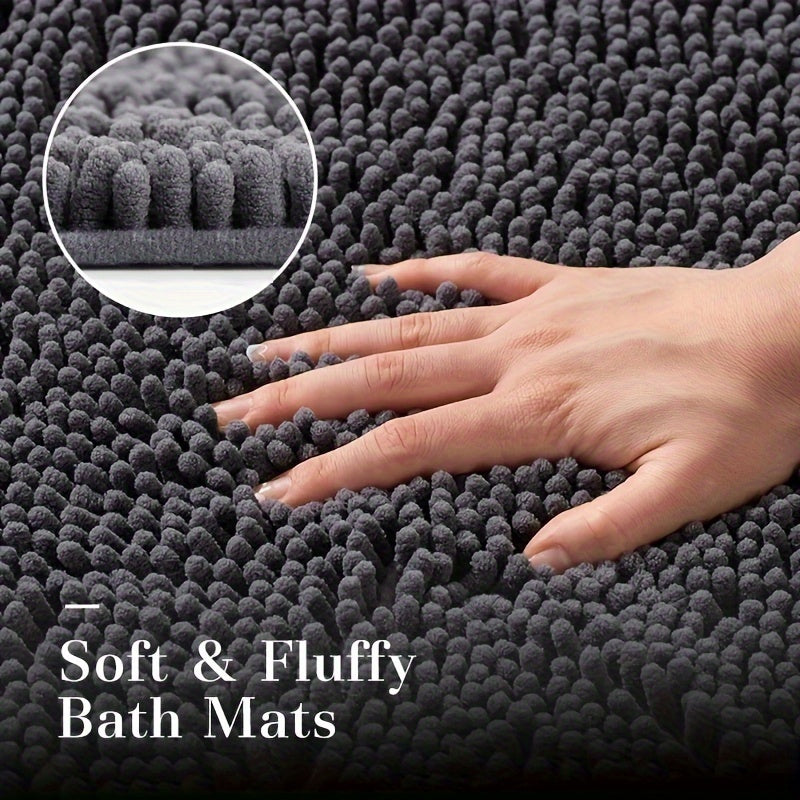 Alfombra antideslizante para baño para inodoro y ducha, de secado rápido y absorbente, para uso en interiores