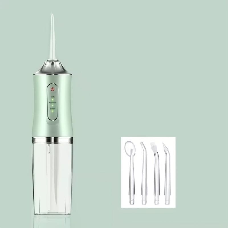 Portable Oral Irrigator with USB Rechargeable Water Flosser 800mAh Lithium Battery 3 Modes 4 Tips