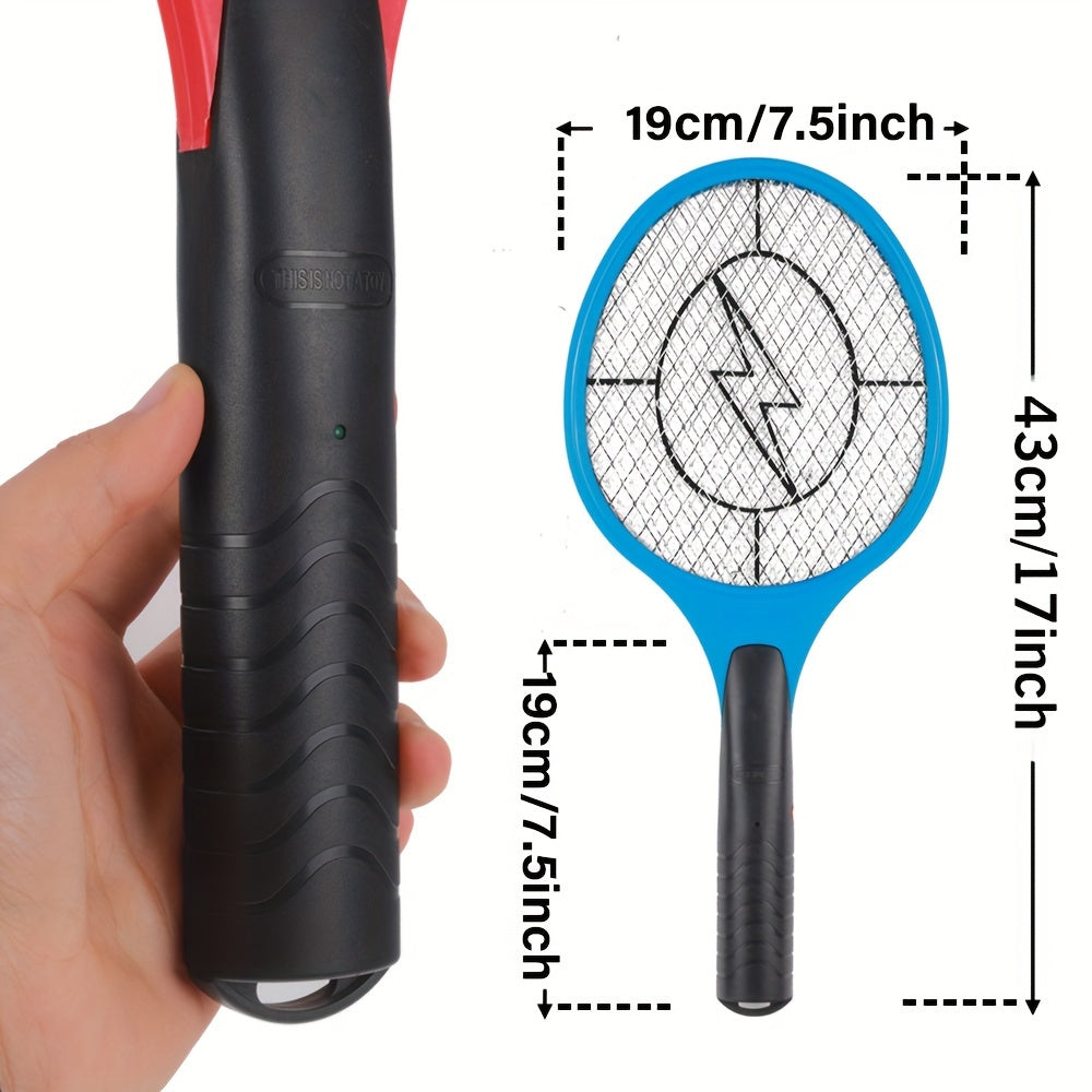 Electric Fly Swatter 3000V Battery-Operated Mosquito & Bug Zapper Portable Racket